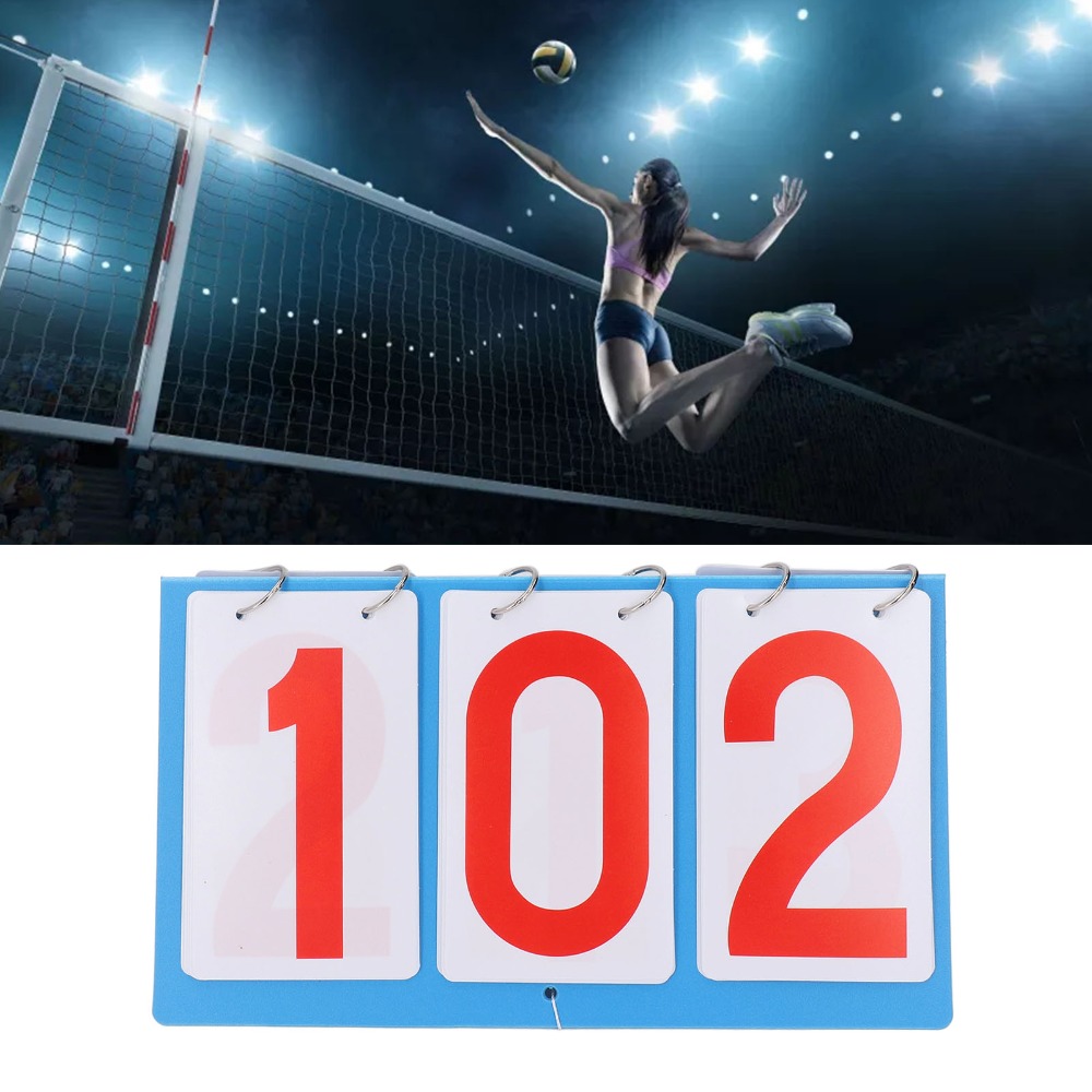 Table Tennis Score - Waterproof Plastic Flip Scoreboard 3-Digit Display