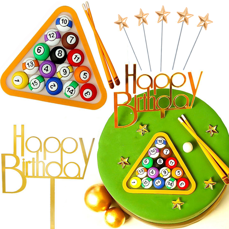 Table Tennis Olympics - Billiard Ball Cake Decoration Boy Kid