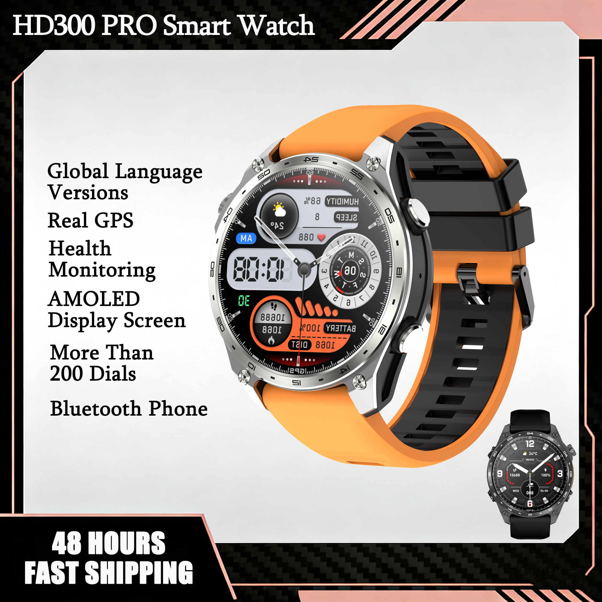 Table Tennis World - GPS Smart Watch for Outdoor HD300Pro