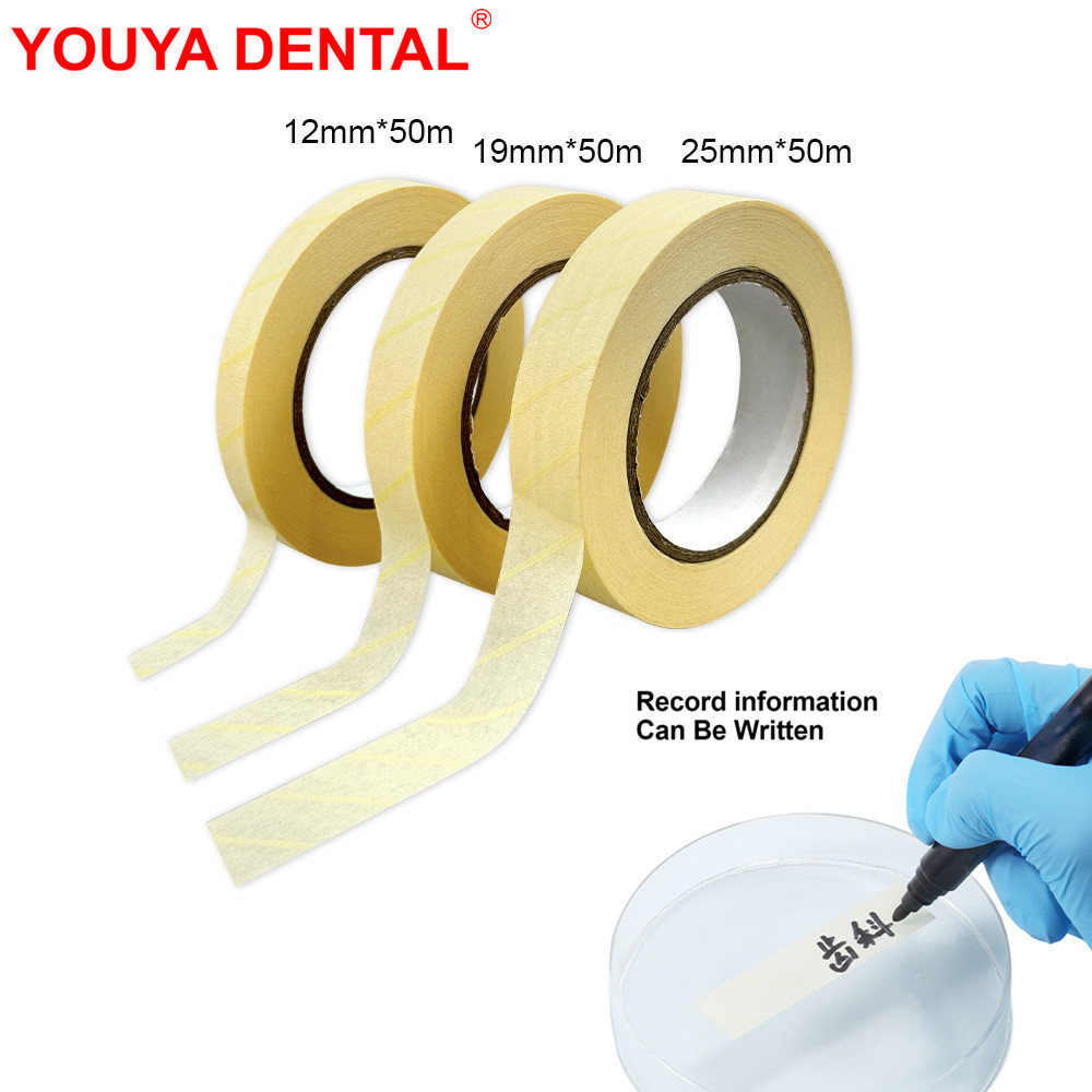 Edge Tape Roll - 50m/Roll Autoclave Dental Sterilization Indicator Tape