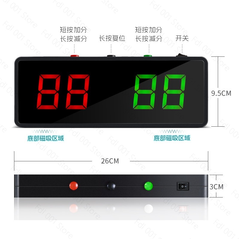 Digital Snooker Scoreboard Por - Table Tennis Score ulasan dan harga