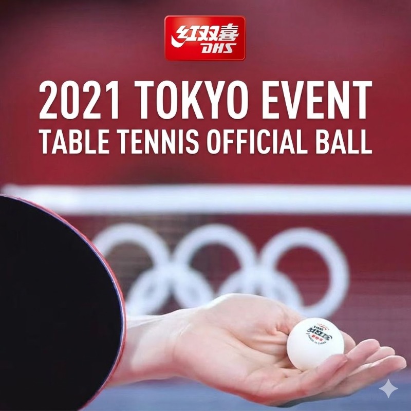 6pcs Original DHS WTT Ping Pon - Table Tennis Olympics ulasan dan harga